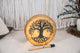 A Meinl 15" Native American-Style Hoop Drum, Tree of Life featuring a tree of life design.