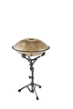 An adjustable height Meinl drum stand designed specifically for the Small Steel Handpan/Tongue Drum Stand, Black.