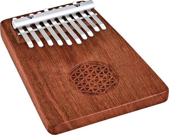 The Meinl Sonic Energy 10 notes Kalimba, also known as a thumb piano, is a wooden instrument perfect for sound healing therapy. With its soothing tones and enchanting melodies, the Meinl 10 notes Kalimba provides a calming effect for sound healing therapy.