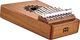 A wooden box with a Meinl 10 notes Kalimba, Mahogany for sound healing therapy inside.