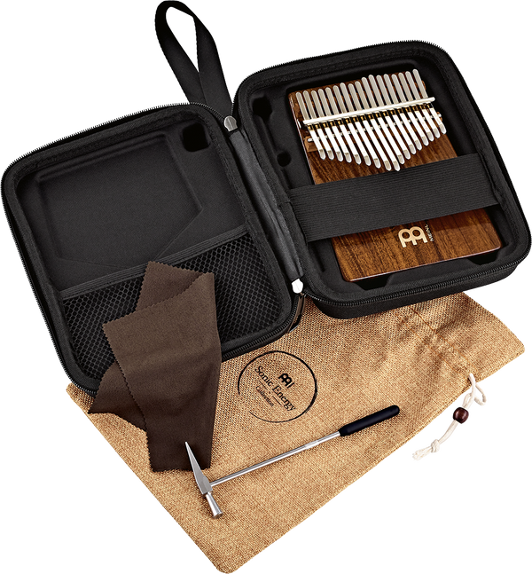 The Meinl 17 notes Kalimba, Acacia, is a beautiful melodic instrument crafted from acacia wood.