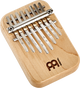 A Meinl 8 notes Kalimba, Maple, a melodic instrument, on a white background.