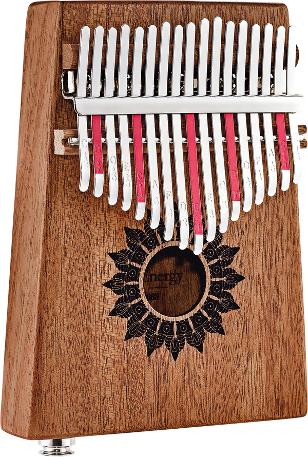 A Meinl 17 notes Kalimba, Mahogany with black keys.