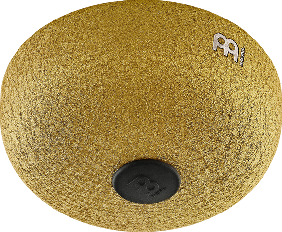 A close up of a Meinl 3" Tongue Drum, A Major, OM, Gold.